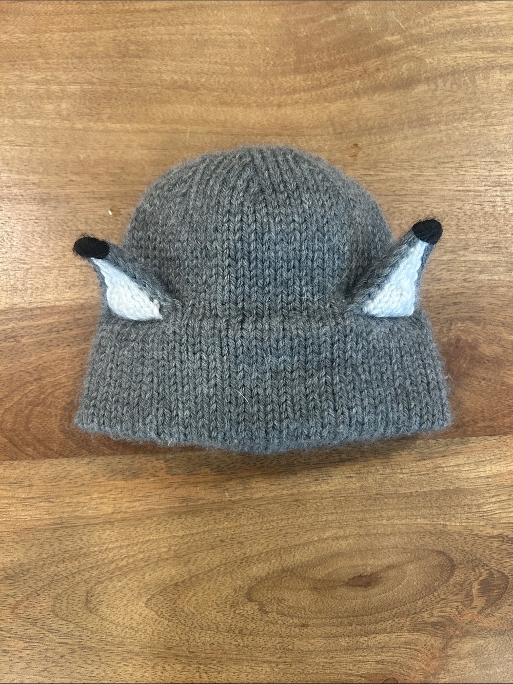Baby 3-6 Month Wolf Knit Hat